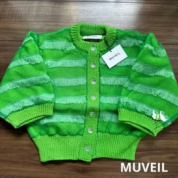 [ 미사용 새상품 ] MUVEIL 그린 니트 가디건