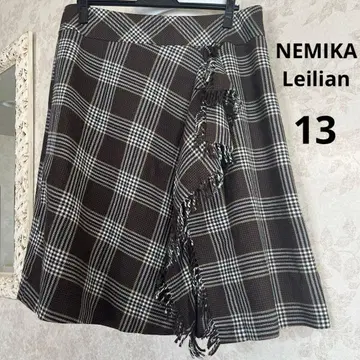 새상품급 빅 사이즈 13 네미카 레리안 모 100% 프린지 스커트 일본제