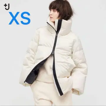유니클로 +J 질 샌더 다운 볼륨 자켓 XS 화이트