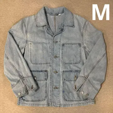 유니클로 U 데님 워크 자켓 M 라이트 블루