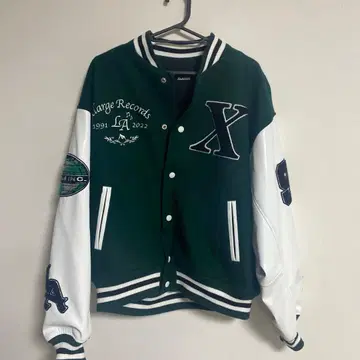 XLARGE 바시티 자켓 M 그린/화이트