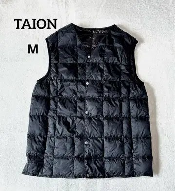 TAION 다운 베스트 이너 베스트 남성용 M 블랙 다운 90%
