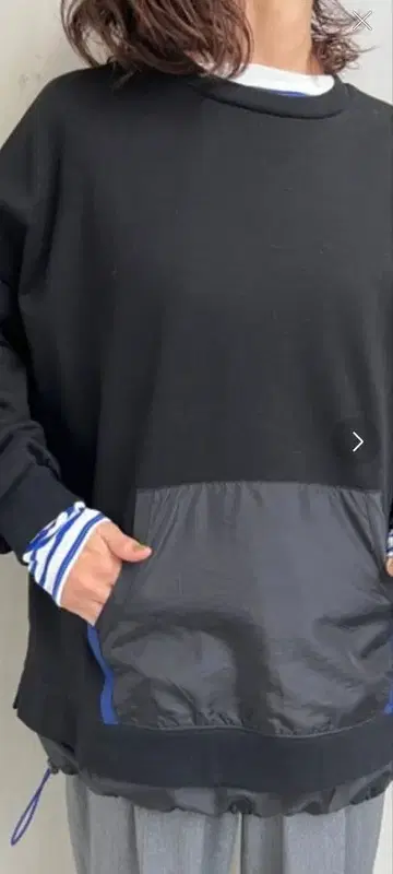 y/m 임 나일론 도킹 맨투맨 블랙