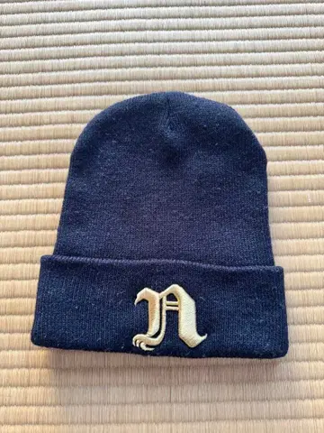 nitraid N 로고 비니 니트 모자 블랙 backchannel