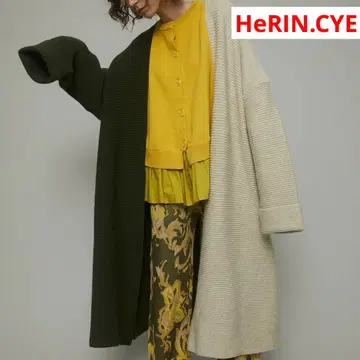 HeRIN.CYE 해린 도트 롱 니트 가디건 여성용