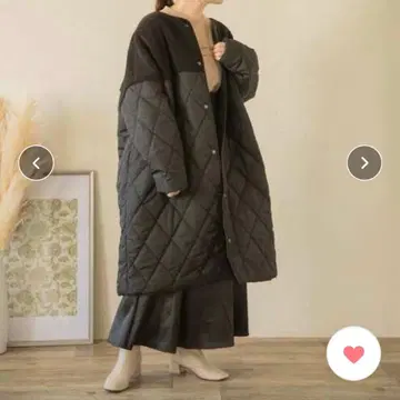 어반 리서치 보아 퀼트 롱 코트