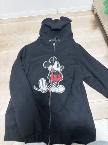 도쿄 디즈니 리조트 미키마우스 후드티 M 블랙