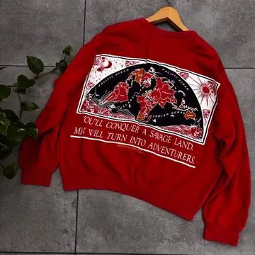 레어 MEN'S BATSU 지도 맨투맨 트레이닝복 80'S 쇼와