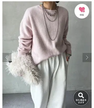 핑크 울 혼방 가디건 프리 사이즈