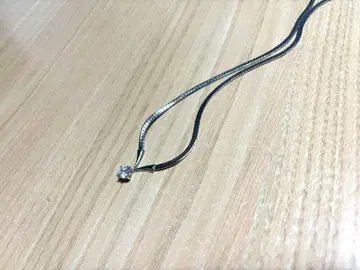 심플 체인 목걸이 스톤 포함