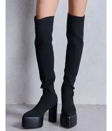 EMODA 스퀘어 핏 롱 부츠 L 사이즈