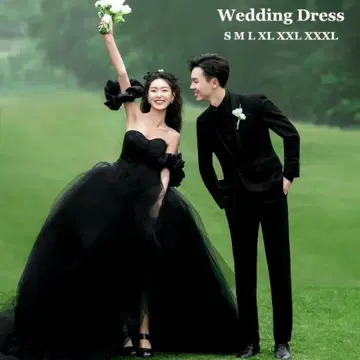 블랙 오프숄더 드레스 M