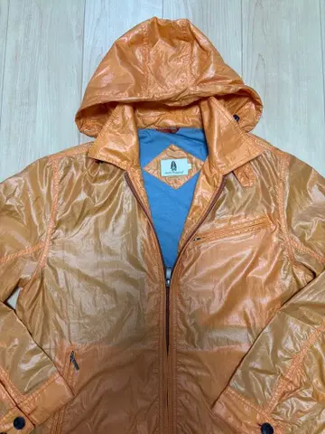 Hush Puppies 오렌지 나일론 마운틴 후드티