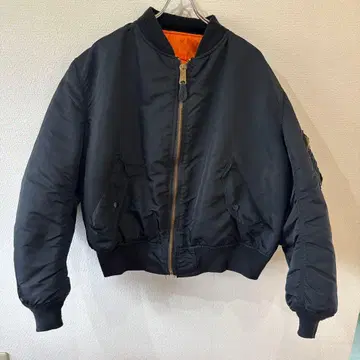 90s 알파 ALPHA MA-1 USA 블랙 플라이트 L