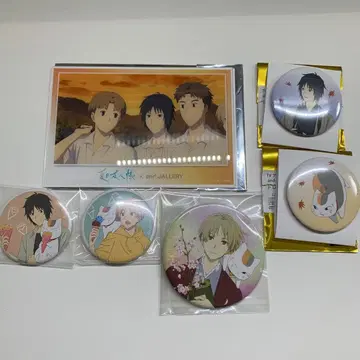 나츠메 우인장 엽서 캔뱃지 6개 세트