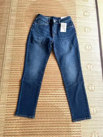 무인양품 새상품 가로 세로 스트레치 데님 슬림 스트레이트 팬츠 25인치