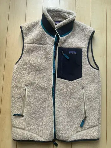 patagonia 플리스 베스트 M 크림/네이비