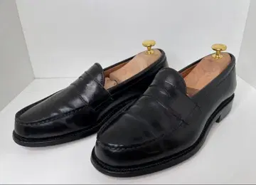 피그벨 블랙 가죽 코인 로퍼