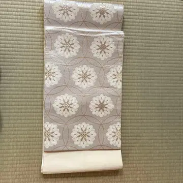 연보라색 꽃무늬 후쿠로 오비