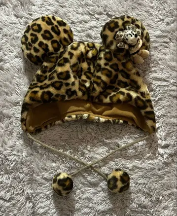 도쿄 디즈니 리조트 레오파드 무늬 팬캡