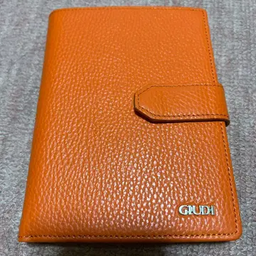 GIUDI 오렌지 가죽 카드 케이스