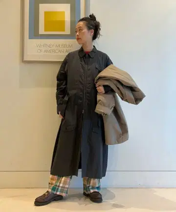 BEAMS BOY 밀리터리 올인원 어레인지 원피스 코트