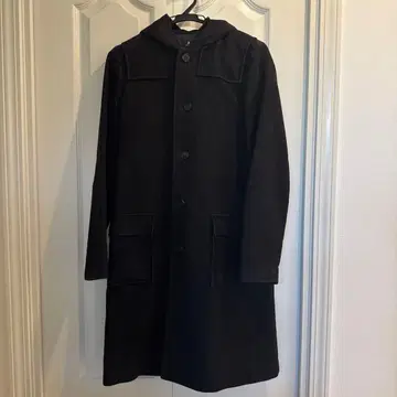 APC 후드 부착 코트 블랙 S