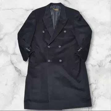 [ 캐시미어 100% 미사용급 ] 맥시 길이 롱 더블 체스터 코트 XL