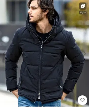 AKM Contemporary 블랙 다운 자켓