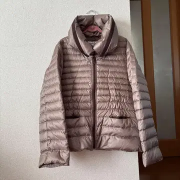 Se checker 베이지 다운 자켓 쇼콜라 브라운