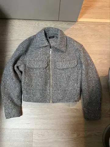 그레이 플리스 자켓 집업