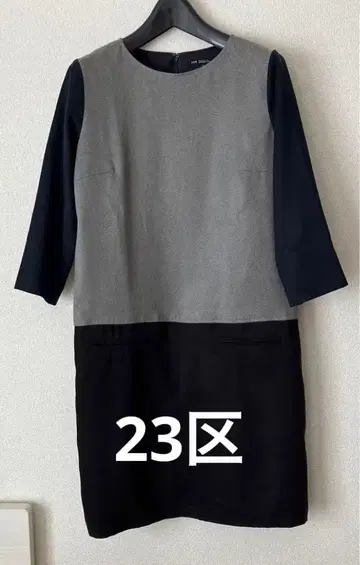 23구 무릎 기장 원피스 38 그레이 네이비