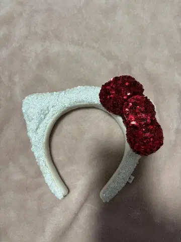 고양이 귀 스팽글 머리띠 키티풍