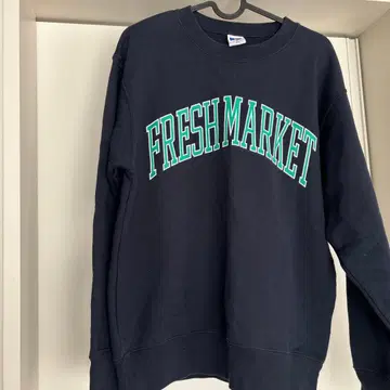러셀 애슬레틱 FRESH MARKET 맨투맨 트레이닝복 네이비