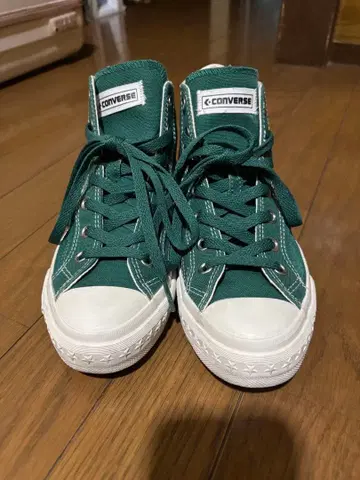 새상품급 CONVERSE 그린 하이컷 스니커즈
