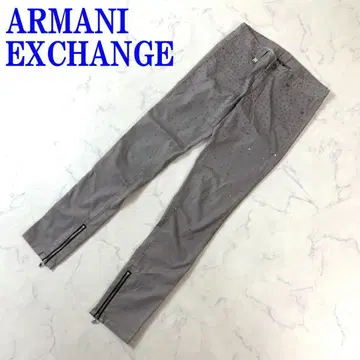 아르마니 익스체인지 스키니 팬츠 그레이 코튼 2 C3885