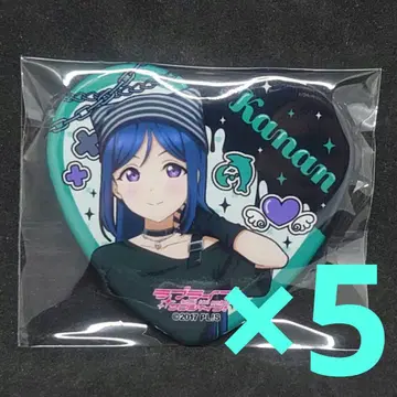 러브 라이브! 선샤인!! 마츠우라 카난 하트 캔뱃지 5개 스티커 포함