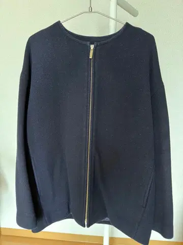 NOBLE 노카라 울 코트 네이비