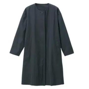 무인양품 발수 노카라 코트 다크 그레이