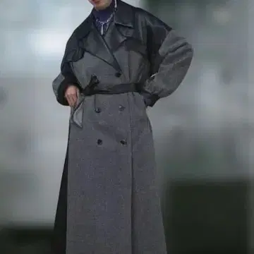 새상품급 HARE 하레 울리테크 이소자이 절개 코트 아우터 트렌치