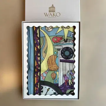 긴자 WAKO 디에페 킨락 디자인 손수건 미사용 새상품 새상품급