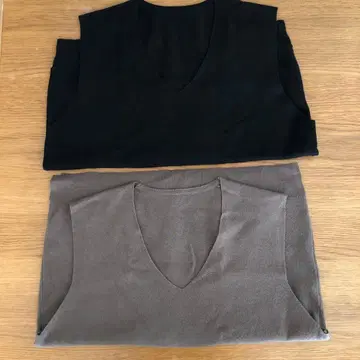 무인양품 워셔블 밀라노 리브 베스트