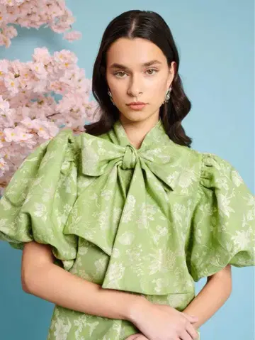 Sister Jane bow jacquard mini dress