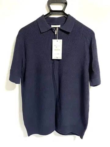 미사용 ZARA 네이비 피케 셔츠 M