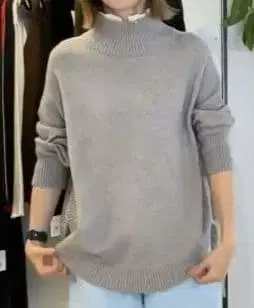 새상품 ] CLOCHE 크로셰 2중 옷깃 터틀넥 니트 풀오버