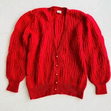 월드 계열 엠스타 모헤어 비즈 니트 울 70% 고급 디자인