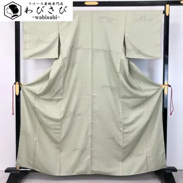 코몬 사각에 조수기화 화문 원단 패턴 옅은 버들색 K-4669