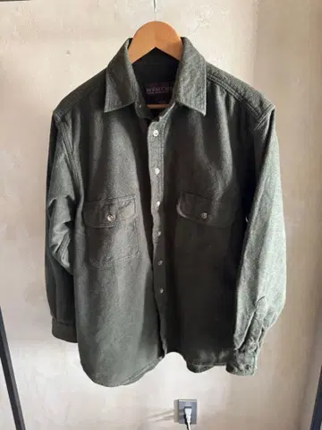 MOOSE CREEK 코튼 플란넬 셔츠 카키 M 사이즈