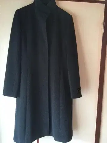 온워드 카시야마 스탠드 카라 다크 그레이 롱 코트