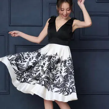 Settan 엘르 꽃무늬 캬바쿠라 라운지 드레스